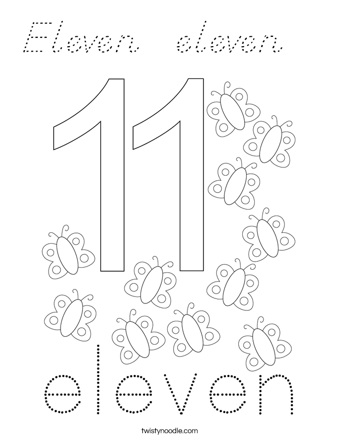 Eleven  eleven   Coloring Page