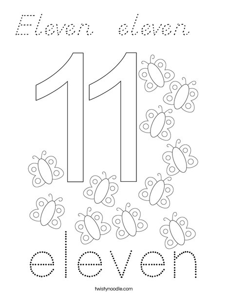 Number Eleven Coloring Page