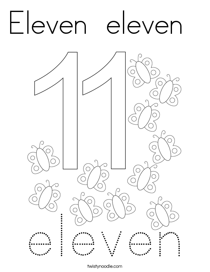 Eleven  eleven   Coloring Page