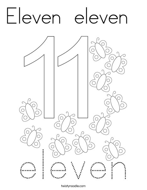 Number Eleven Coloring Page
