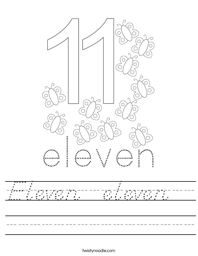 Eleven  eleven   Worksheet
