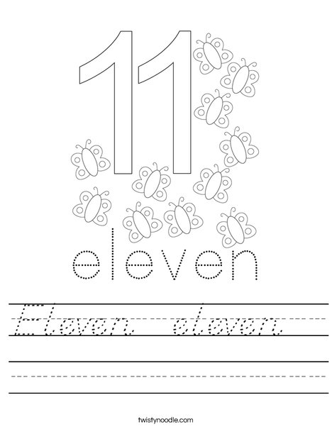 Number Eleven Worksheet