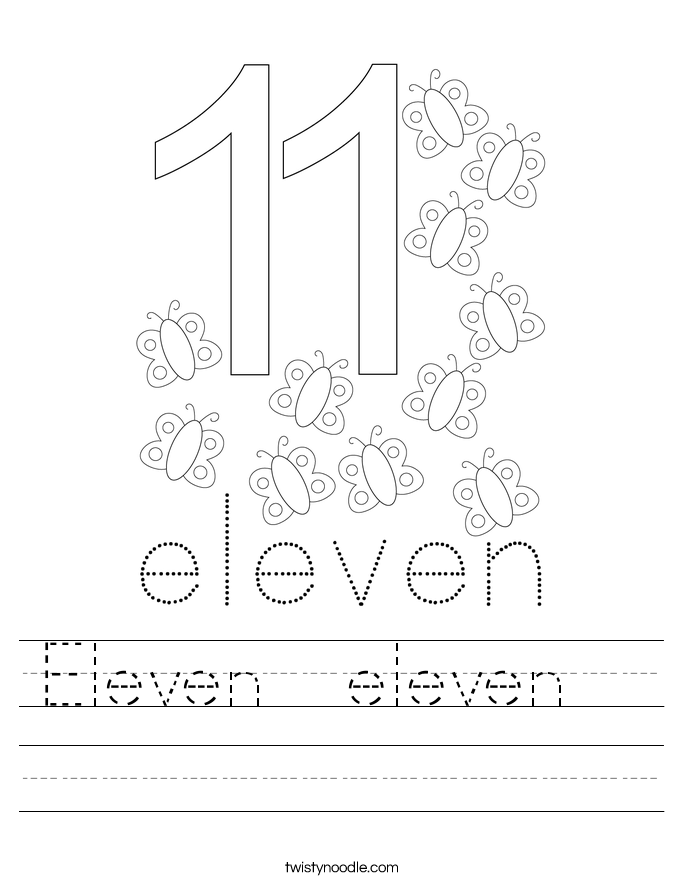 Eleven  eleven   Worksheet