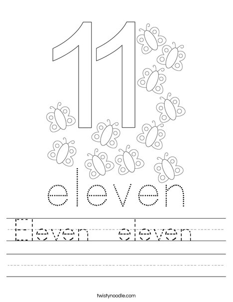 Number Eleven Worksheet