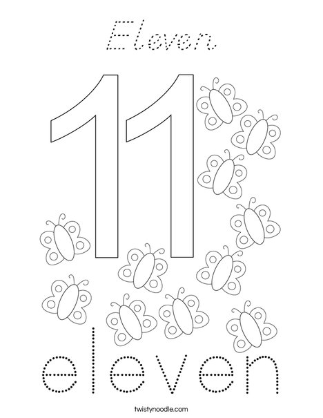 Number Eleven Coloring Page