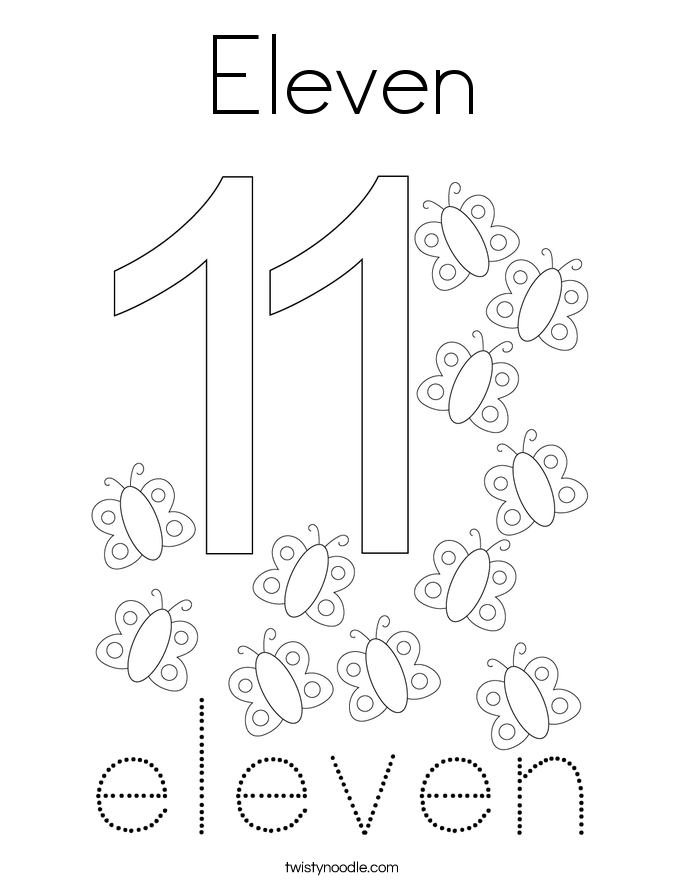 Eleven Coloring Page