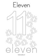 Eleven Coloring Page