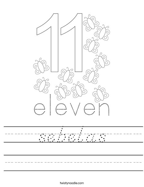 Number Eleven Worksheet