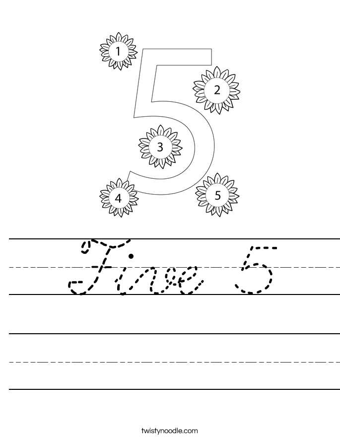 Five 5 Worksheet