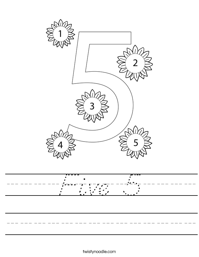 Five 5 Worksheet