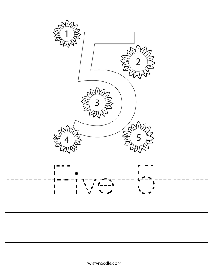 Five 5 Worksheet