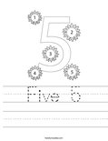 Five 5 Worksheet