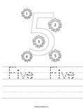 Five  Five Worksheet