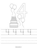 4 4 4 4 Worksheet