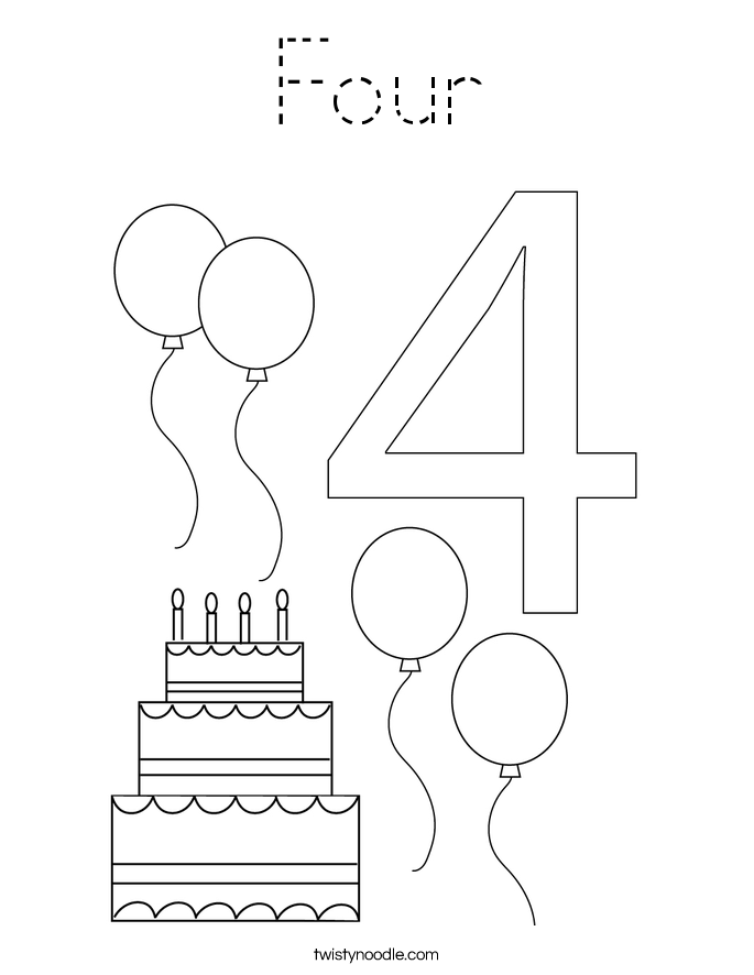 Four Coloring Page