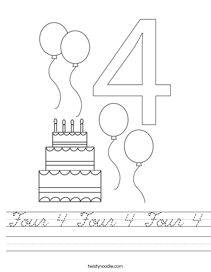 Four 4 Four 4 Four 4 Worksheet