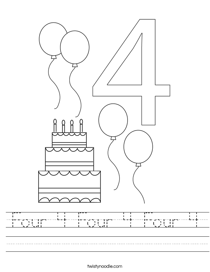 Four 4 Four 4 Four 4 Worksheet