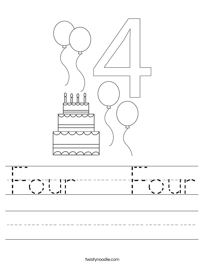 Four   Four Worksheet