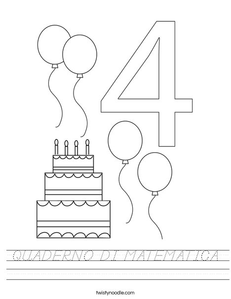 Number Four Worksheet