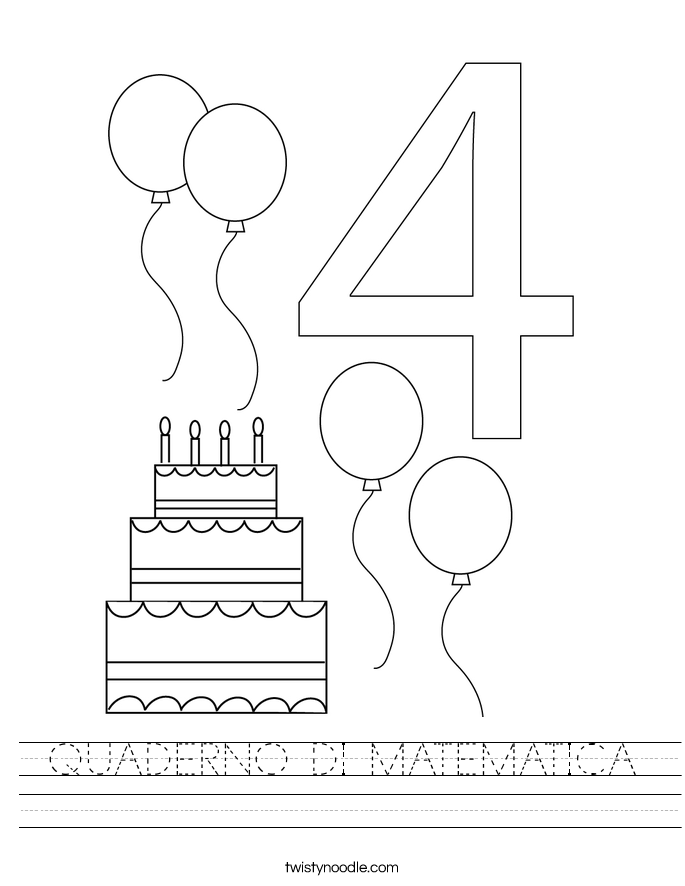 QUADERNO DI MATEMATICA Worksheet