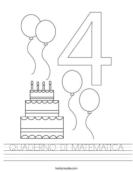 Number Four Worksheet