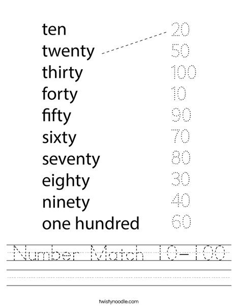 number-match-10-100-worksheet-twisty-noodle