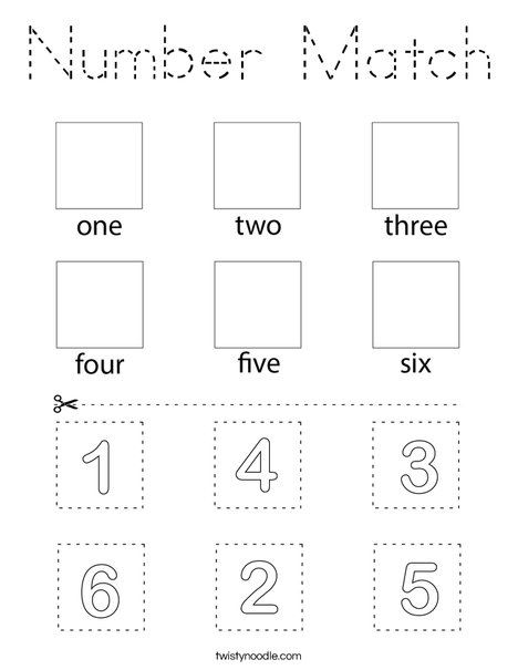 Number Match Coloring Page