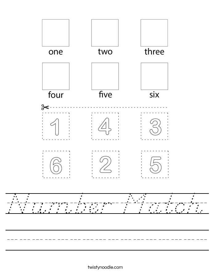 Number Match Worksheet