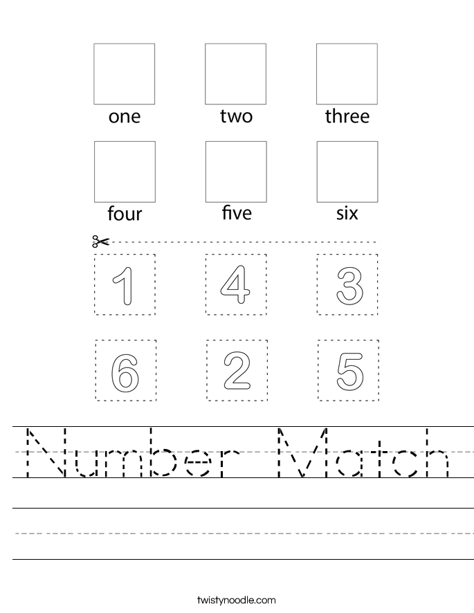 Number Match Worksheet