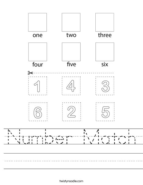 Number Match Worksheet