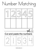 Number Matching Coloring Page