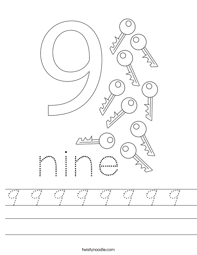 9 9 9 9 9 9 9 9  Worksheet