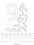 9 9 9 9 9 9 9 9  Worksheet