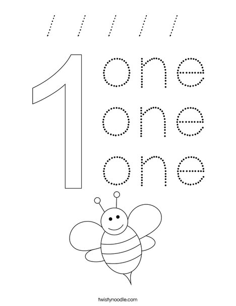 Number One Coloring Page