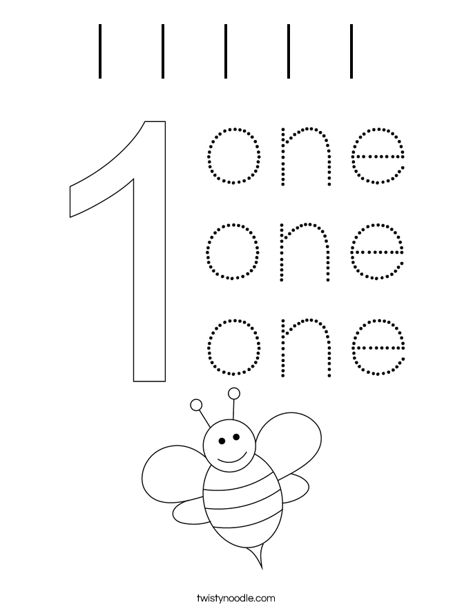 1 1 1 1 1  Coloring Page