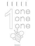 1 1 1 1 1  Coloring Page