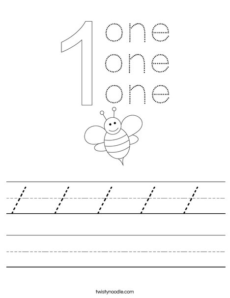 Number One Worksheet