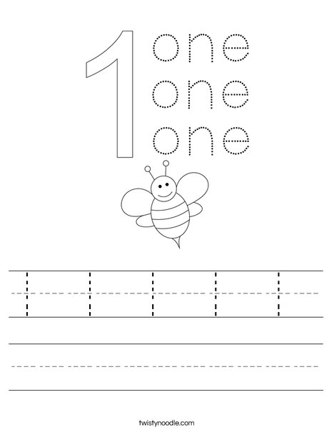 Number One Worksheet