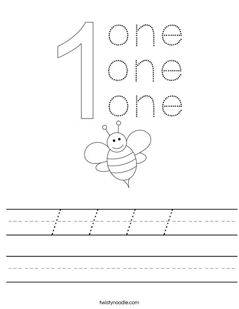 Number One Worksheet