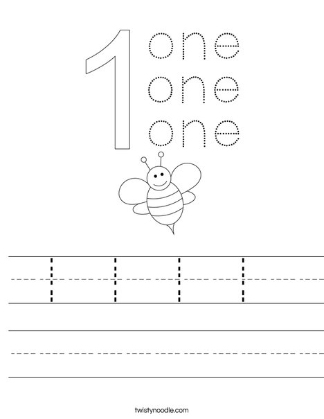 Number One Worksheet
