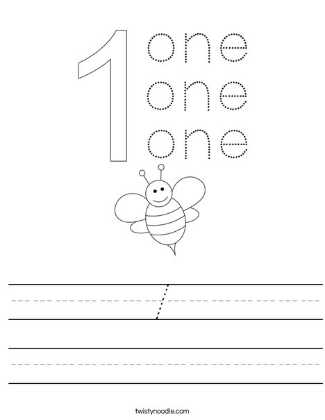 Number One Worksheet