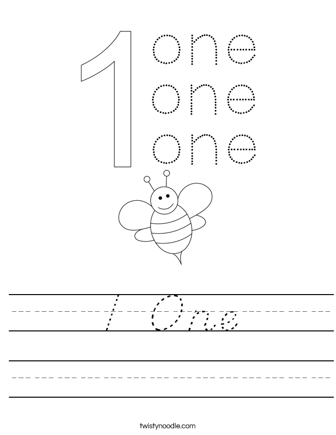 1 One Worksheet