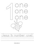 Jesus is number one! Worksheet