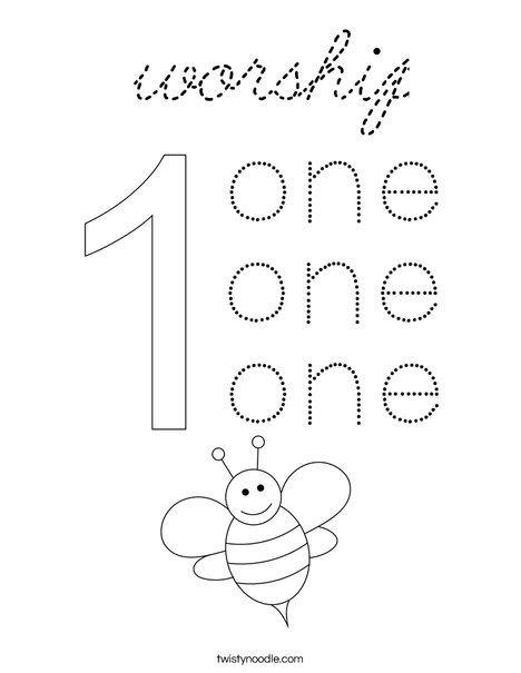 Number One Coloring Page