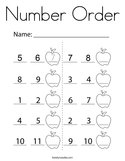 Number Order Coloring Page