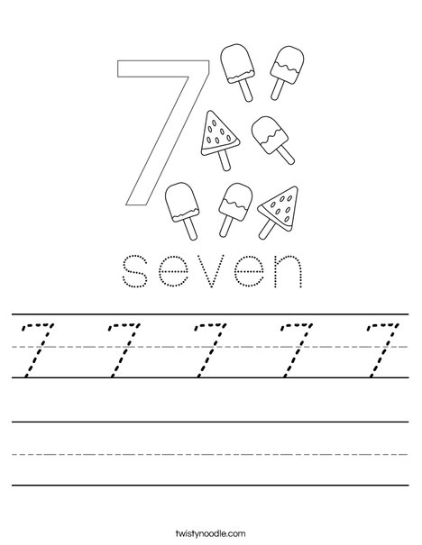 Number Seven Worksheet