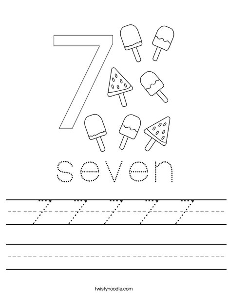 Number Seven Worksheet