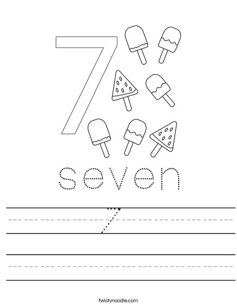 Number Seven Worksheet