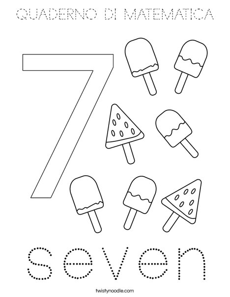 Number Seven Coloring Page