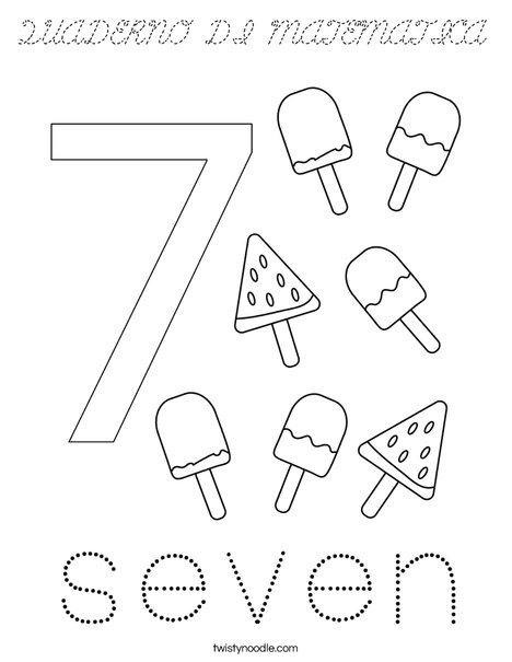 Number Seven Coloring Page
